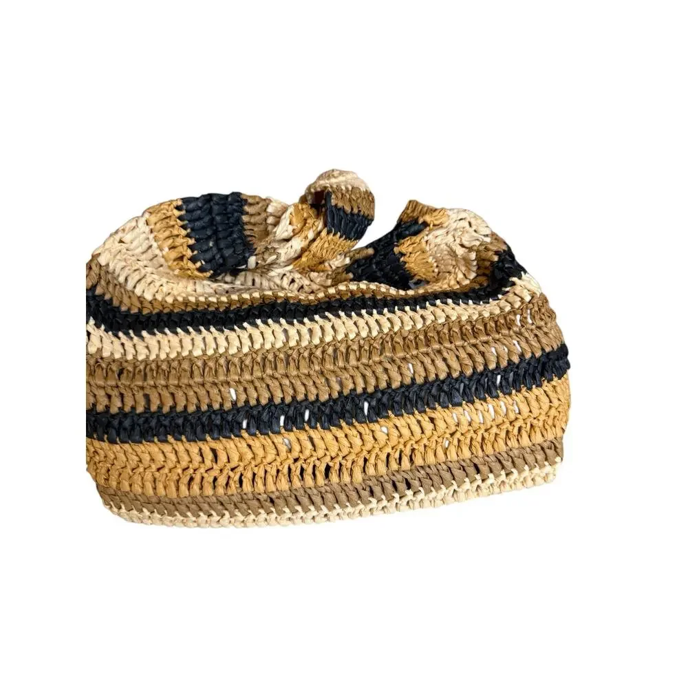 A.L.C. Raffia Striped Hobo Bag Multi Stripe